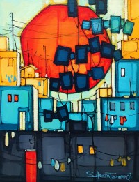 Salman Farooqi, 12 x 16 Inch, Acrylic on Canvas, Cityscape Painting, AC-SF-545